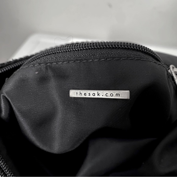 The Sak Hand Knit Casual Black Crochet Crossbody Shoulder Bag - Picture 5 of 6